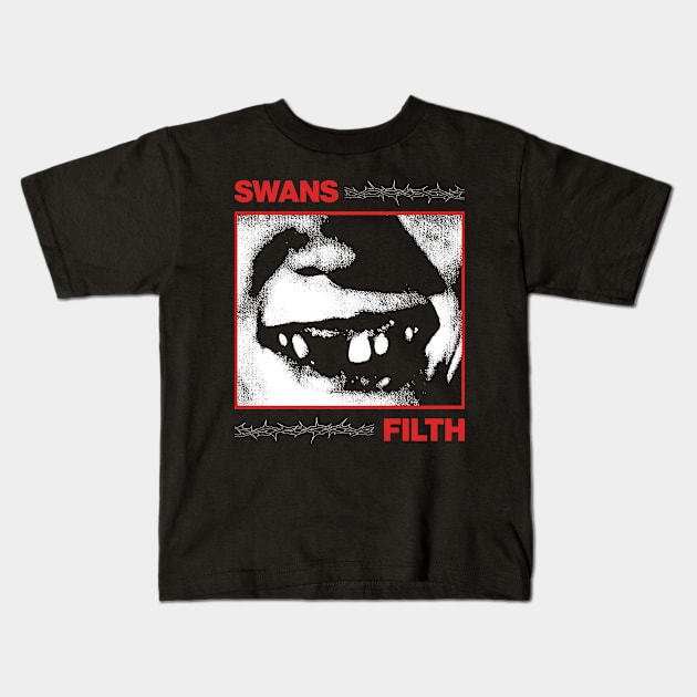 SWANS - Fanmade Kids T-Shirt by fuzzdevil